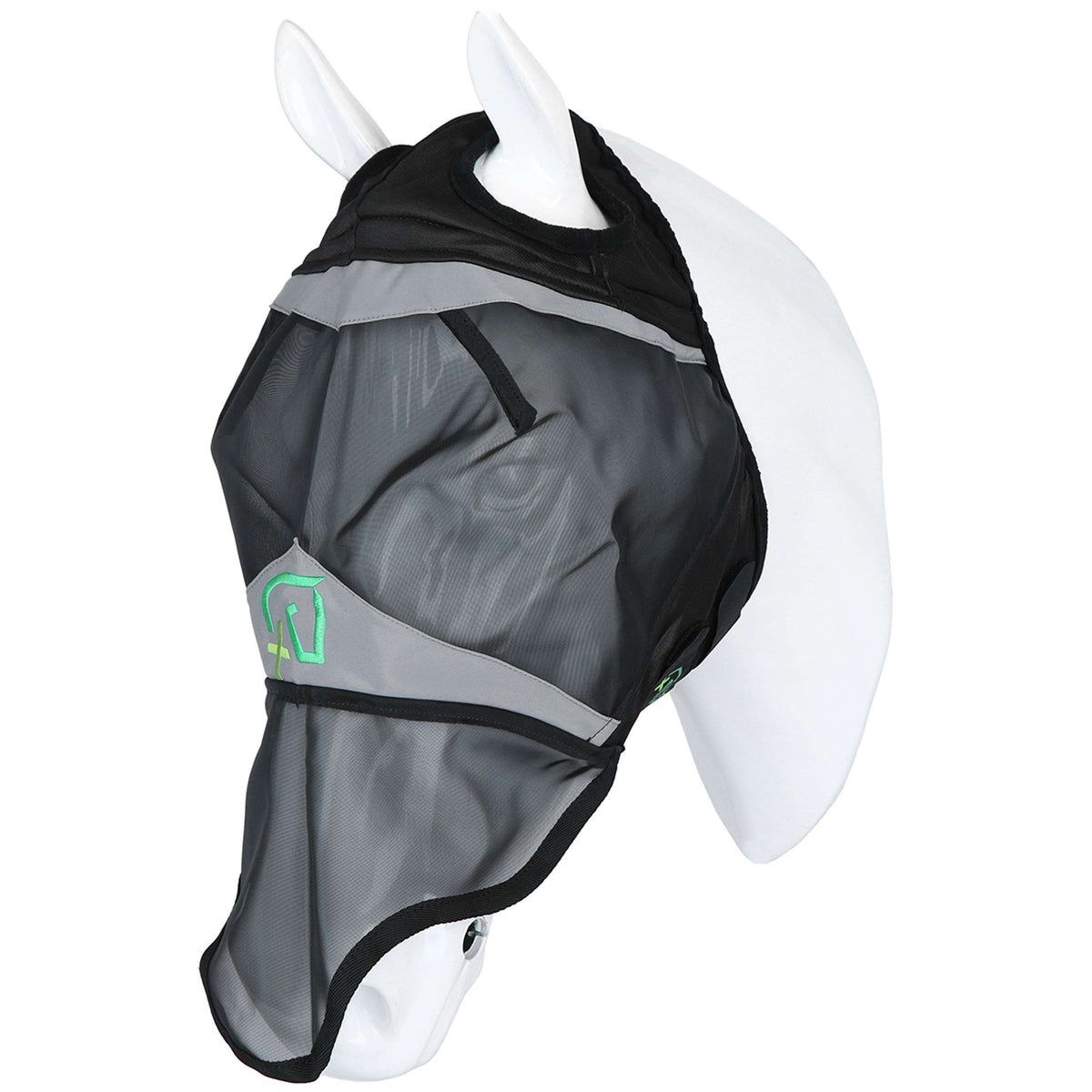 Agradi Horse Máscara para Moscas Fine Mesh con Orificio para la Oreja y Nariz Negro