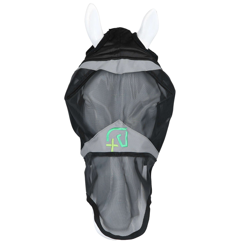 Agradi Horse Máscara para Moscas Fine Mesh con Orificio para la Oreja y Nariz Negro