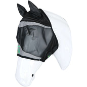 Agradi Horse Máscara para Moscas Fine Mesh con Orejas Negro