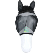 Agradi Horse Máscara para Moscas Fine Mesh con Orejas Negro