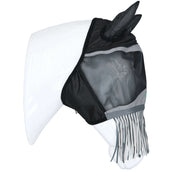 Agradi Horse Máscara para Moscas Fine Mesh con Orejas y Flecos Negro