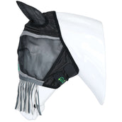 Agradi Horse Máscara para Moscas Fine Mesh con Orejas y Flecos Negro