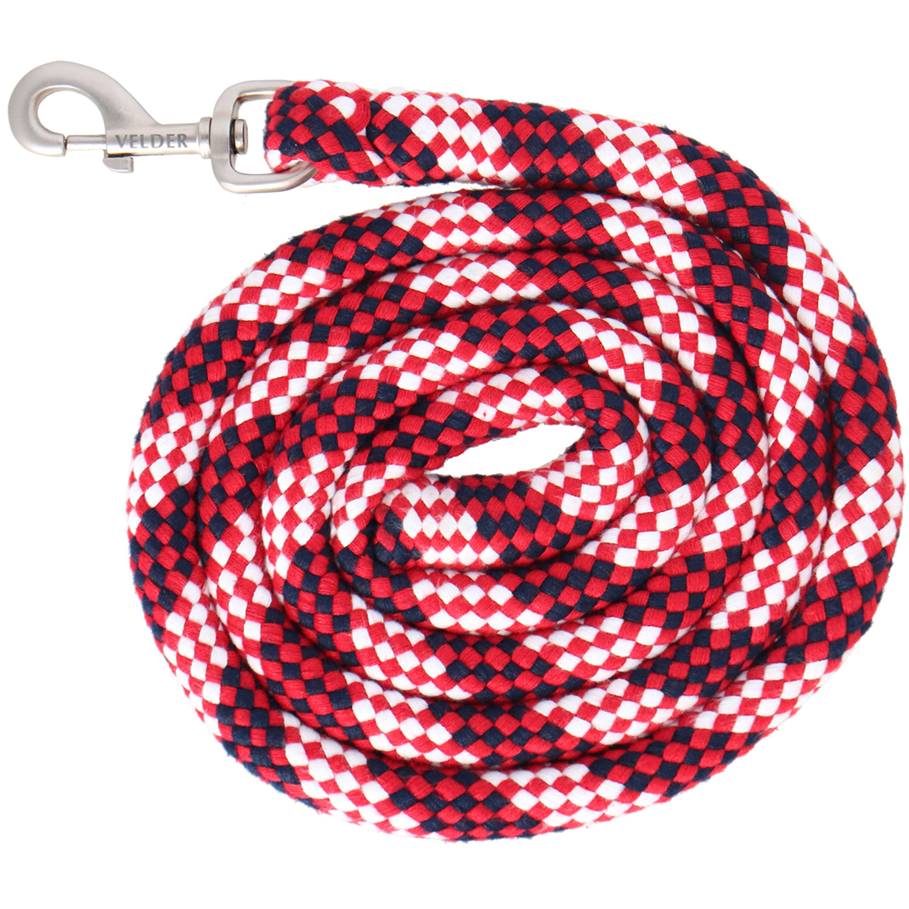 Velder Horsewear Cuerda de Cabestro Soft Grip Rojo/Blanco/Marino