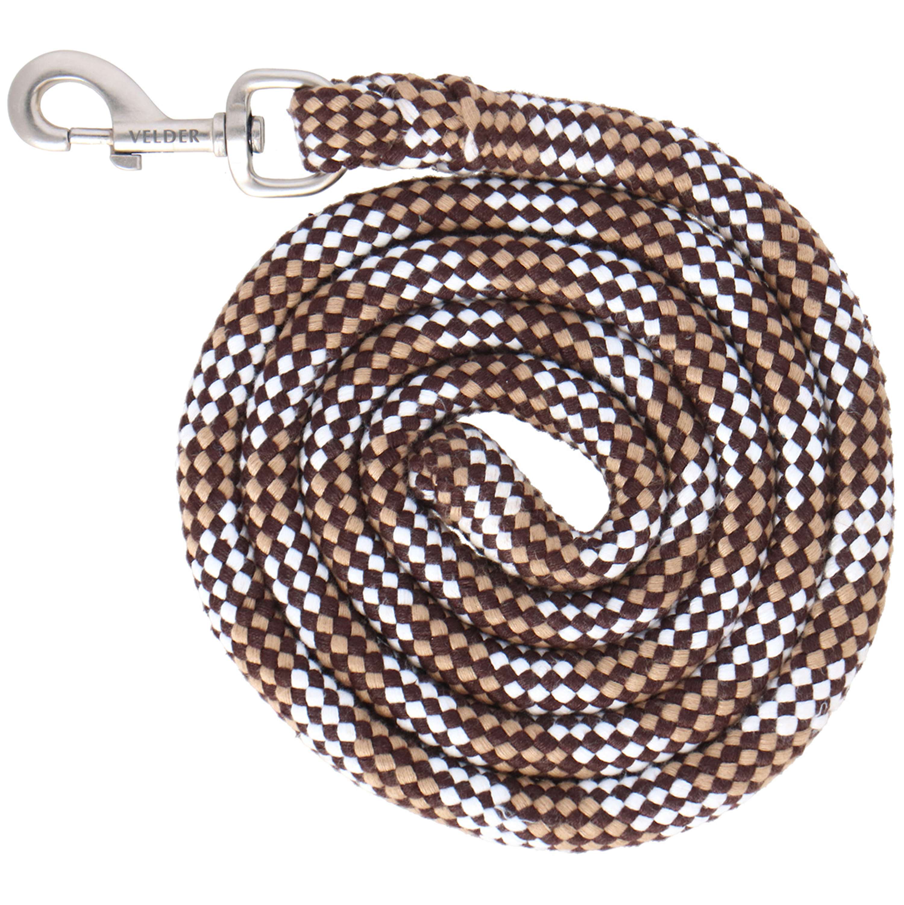 Velder Horsewear Cuerda de Cabestro Soft Grip Marron claro/Marron oscuro/Blanco