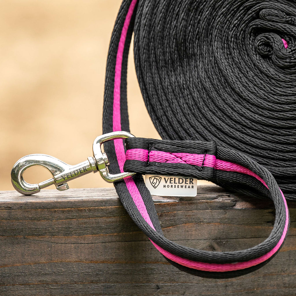 Velder Horsewear Cuerda de trabajo Stripe Negro/Rosa