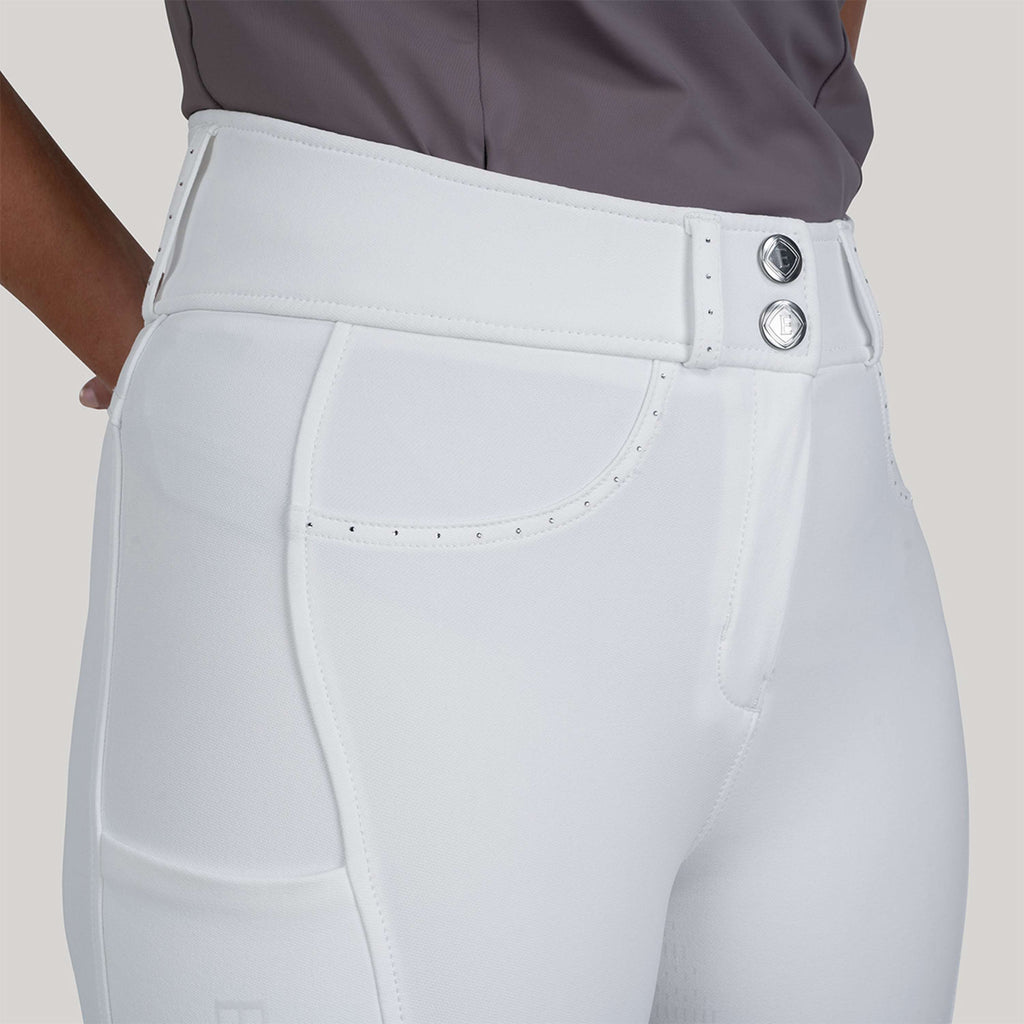 Elvera Equestrian Pantalón de Equitación Performance Bling Blanco
