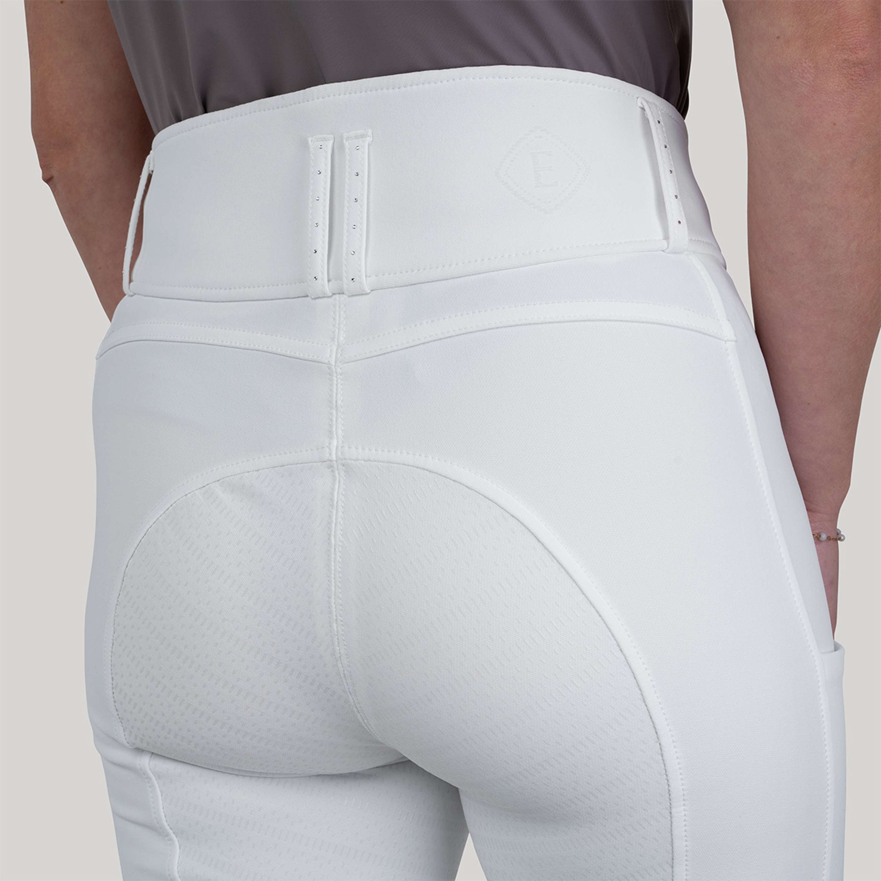 Elvera Equestrian Pantalón de Equitación Performance Bling Blanco
