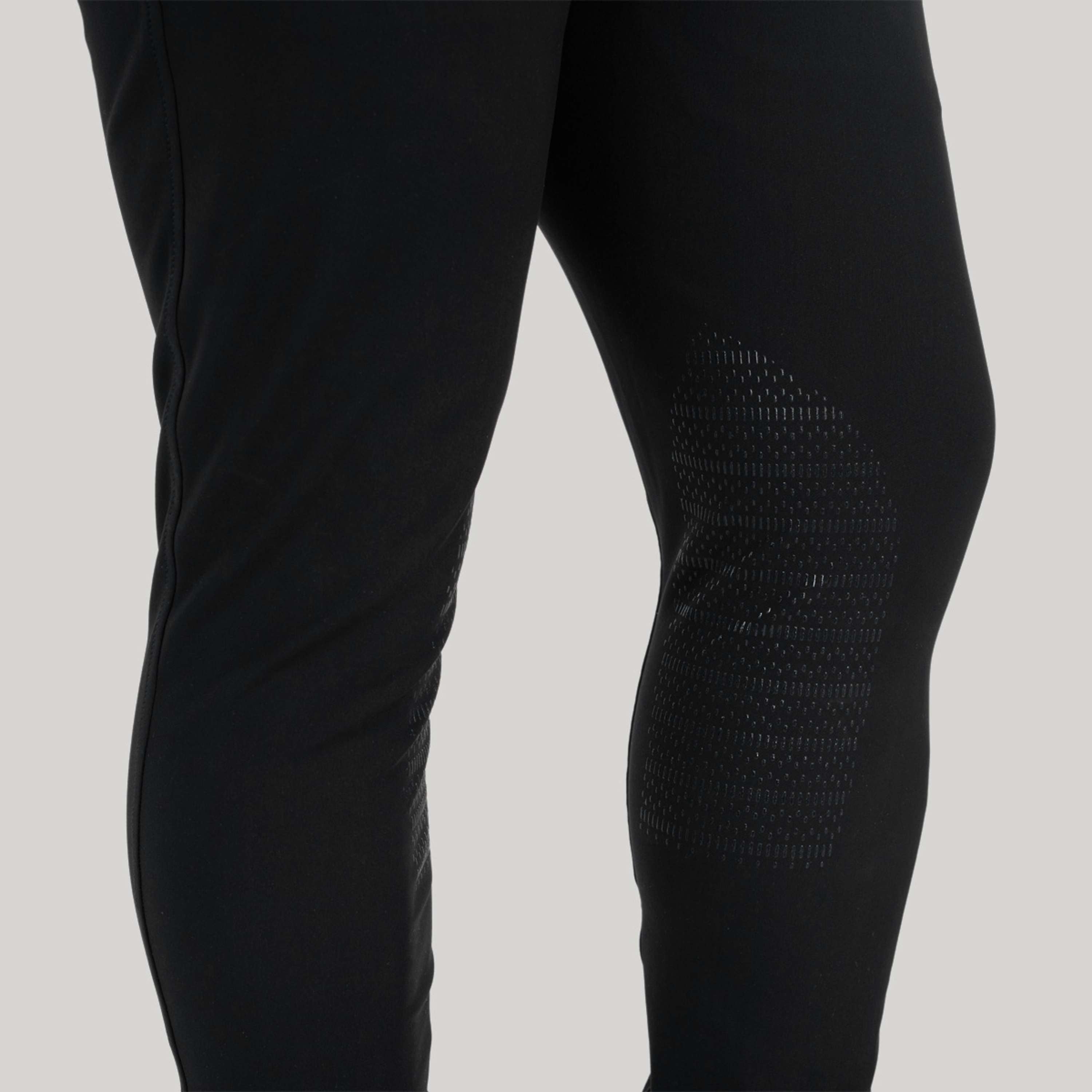 Elvera Equestrian Pantalón de Equitación Dual Core Pro Half Seat Hombres Negro