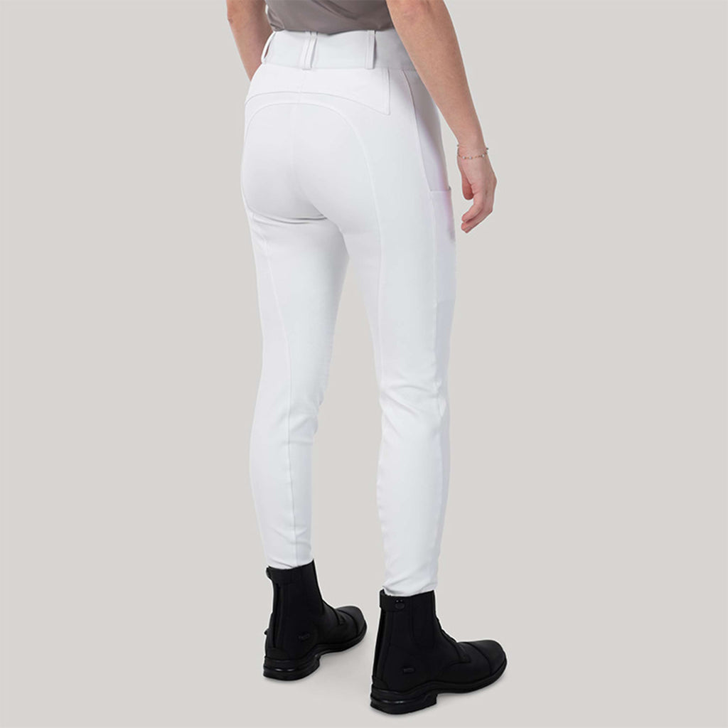 Elvera Equestrian Pantalón de Equitación Sensitive Pro Half Seat Blanco