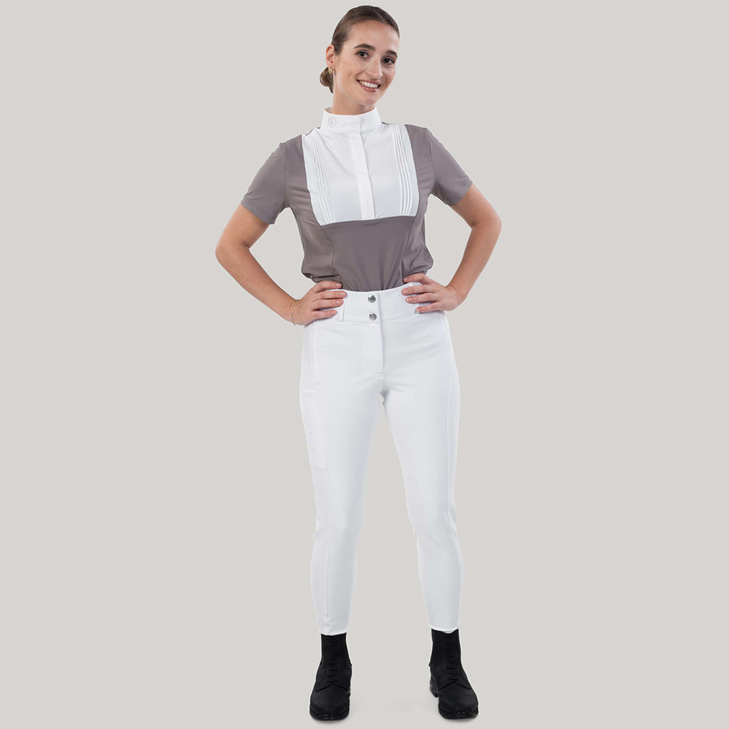 Elvera Equestrian Pantalón de Equitación Sensitive Pro Half Seat Blanco
