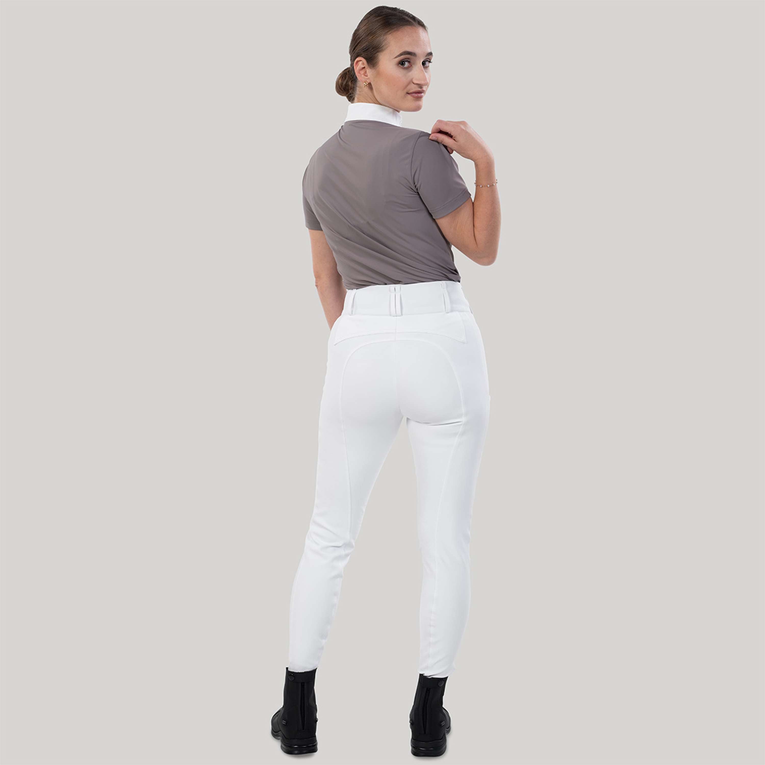 Elvera Equestrian Pantalón de Equitación Sensitive Pro Half Seat Blanco