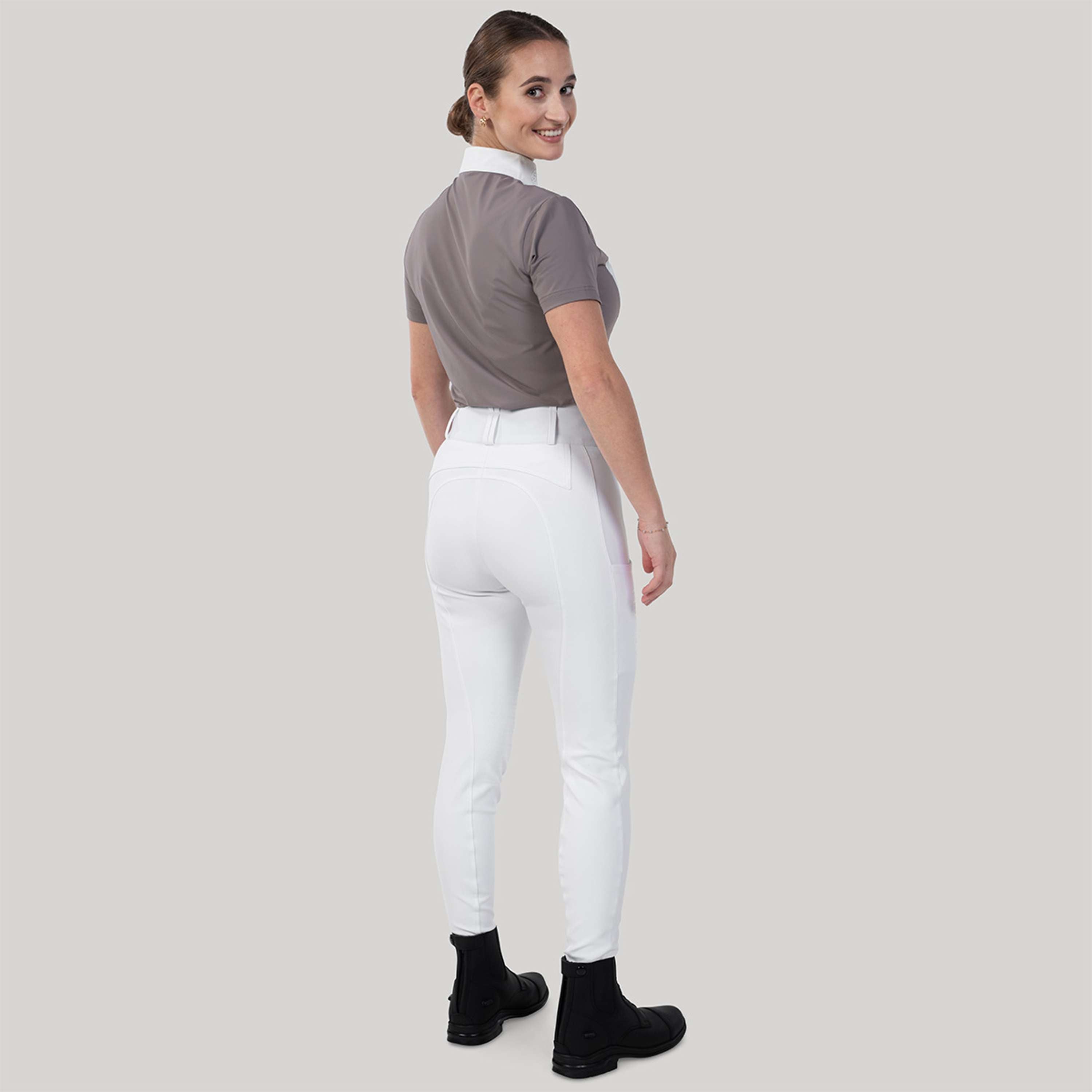Elvera Equestrian Pantalón de Equitación Sensitive Pro Half Seat Blanco