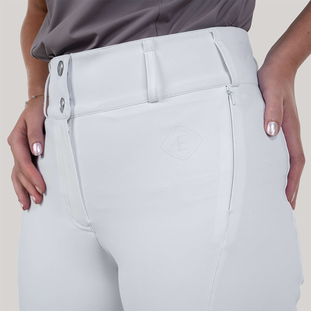 Elvera Equestrian Pantalón de Equitación Sensitive Pro Half Seat Blanco