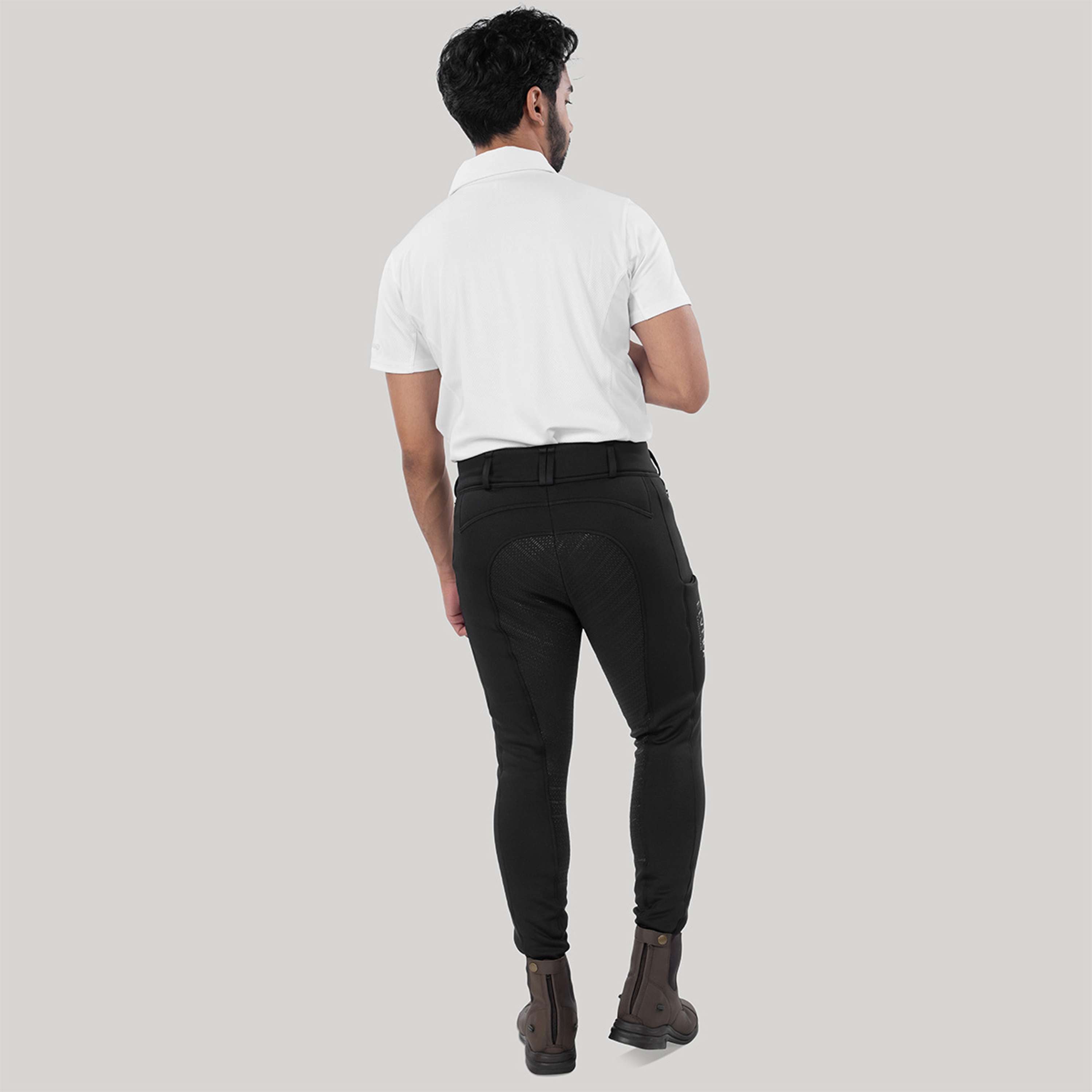 Elvera Equestrian Pantalón de Equitación Teddy Winter Pro Hombres Negro
