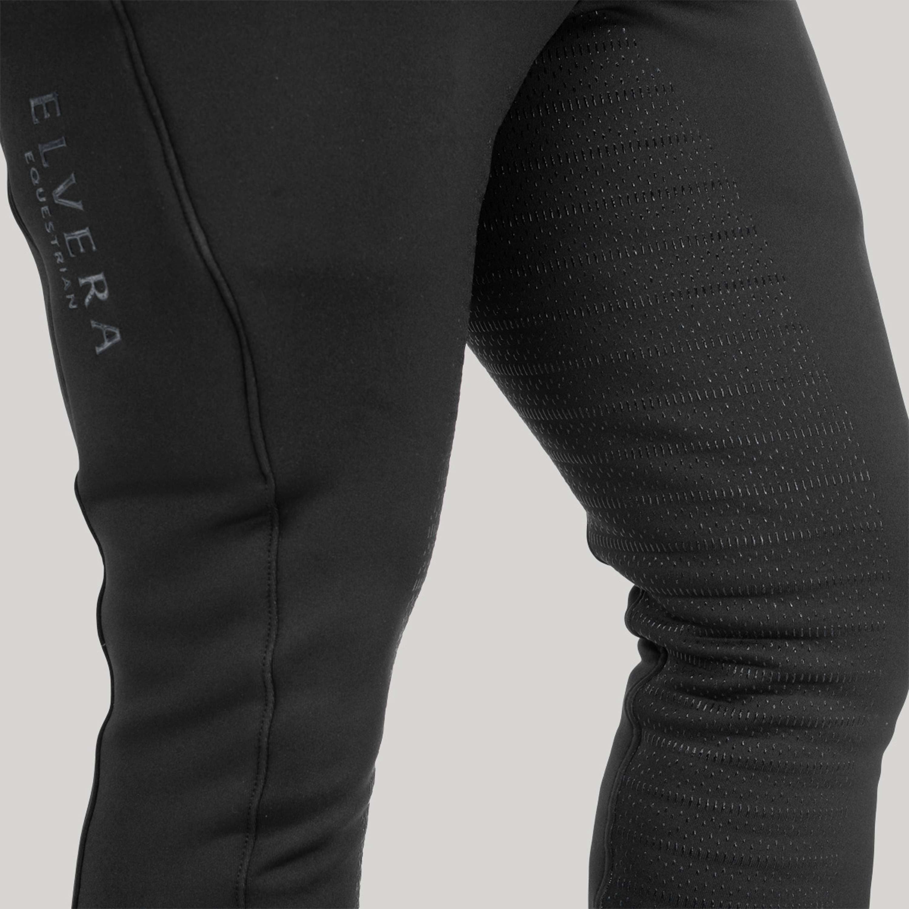 Elvera Equestrian Pantalón de Equitación Teddy Winter Pro Hombres Negro