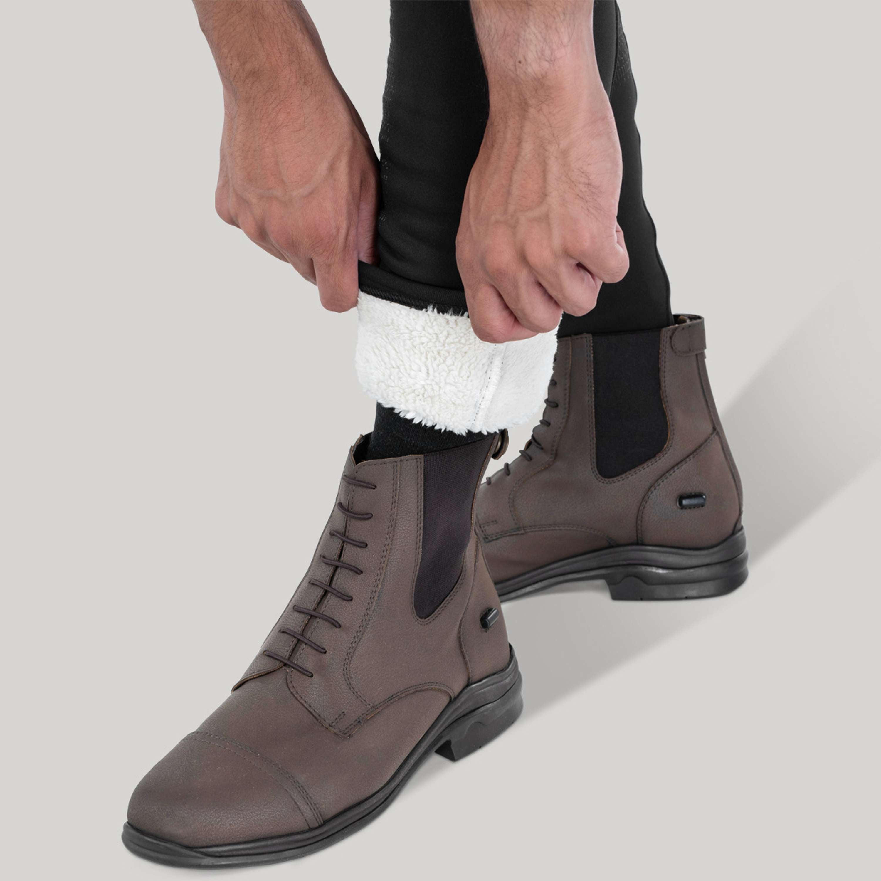 Elvera Equestrian Pantalón de Equitación Teddy Winter Pro Hombres Negro