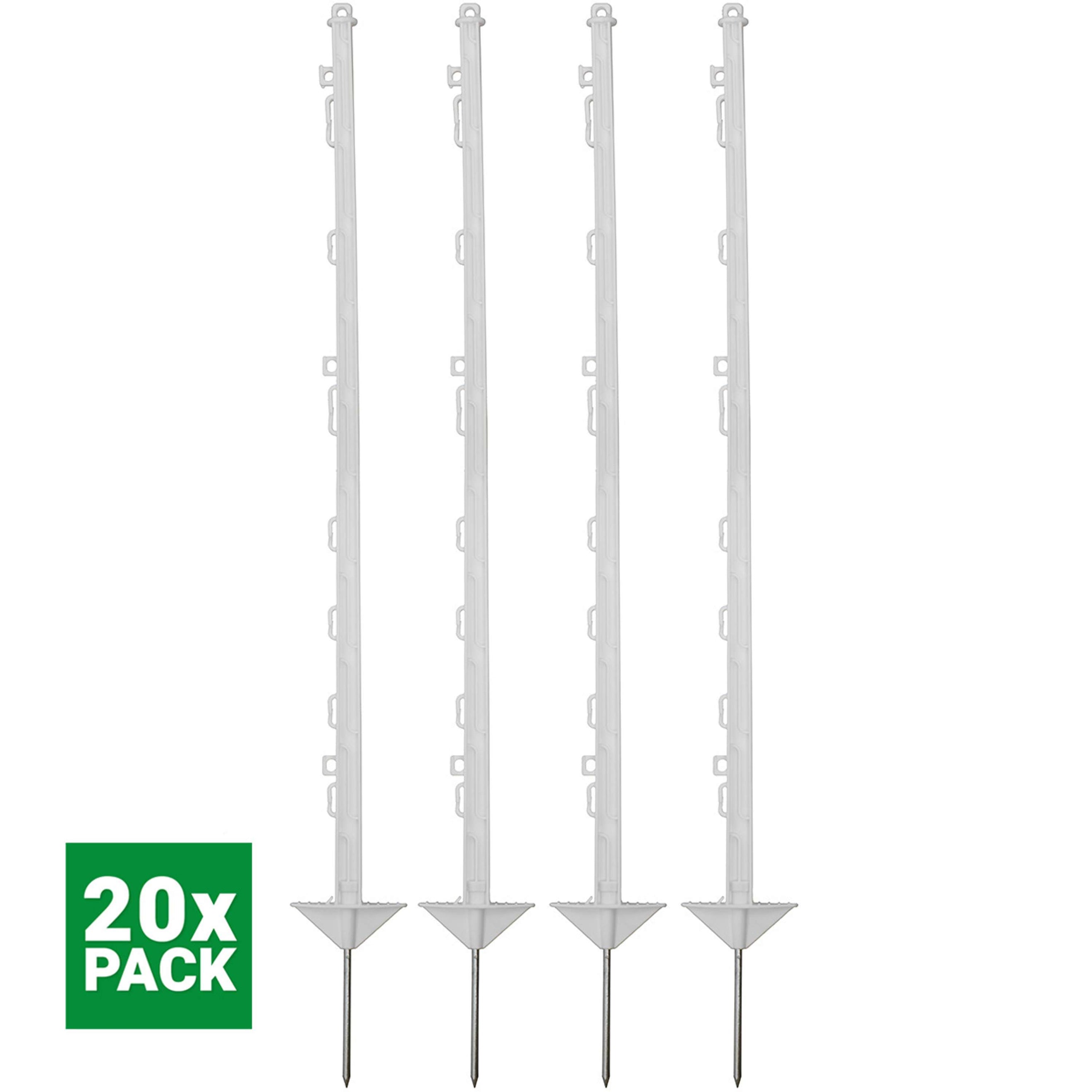 Agradi Power Poste de pradera Classic 105cm 20 Piezas Blanco Agradi Power Poste de pradera Classic 105cm 20 Piezas Blanco
