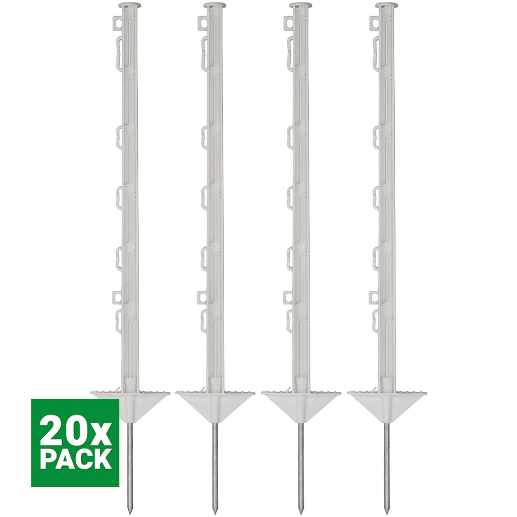 Agradi Power Poste de pradera Classic 75cm 20 Piezas Blanco