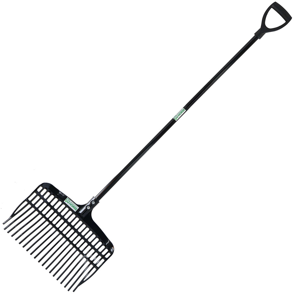 Agradi Horse Mango de metal D-Grip Negro