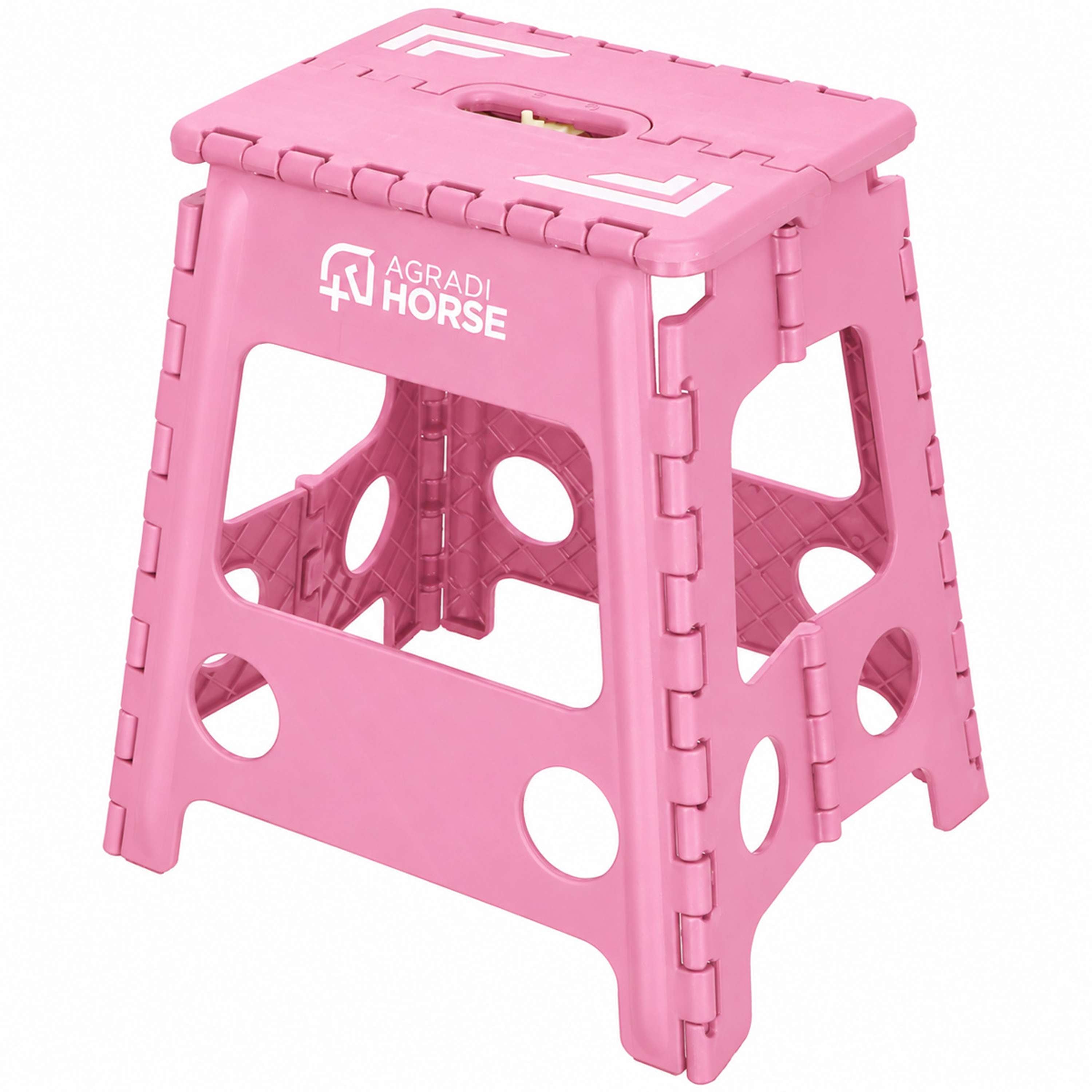 Agradi Horse Escalón Plegable Rosa