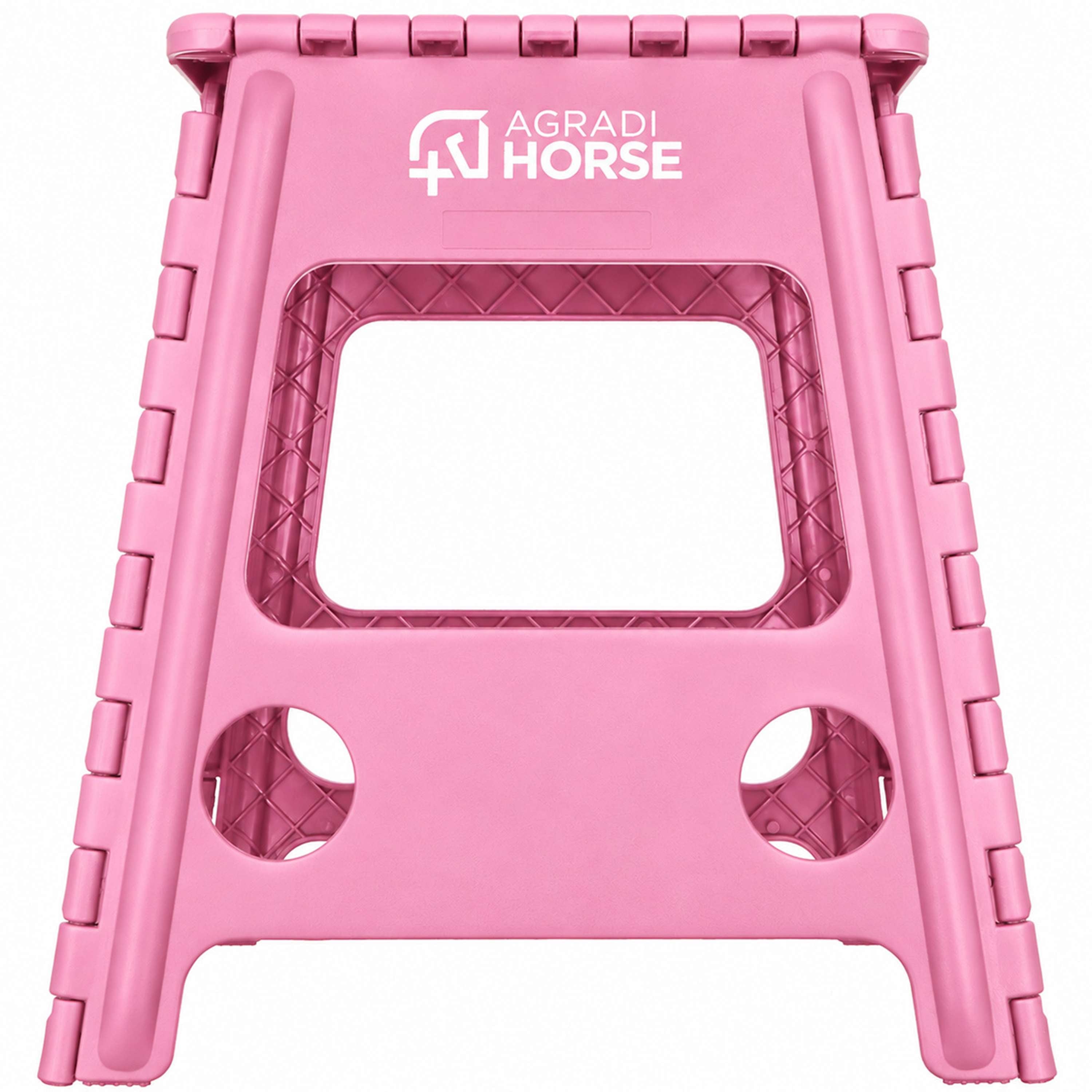 Agradi Horse Escalón Plegable Rosa