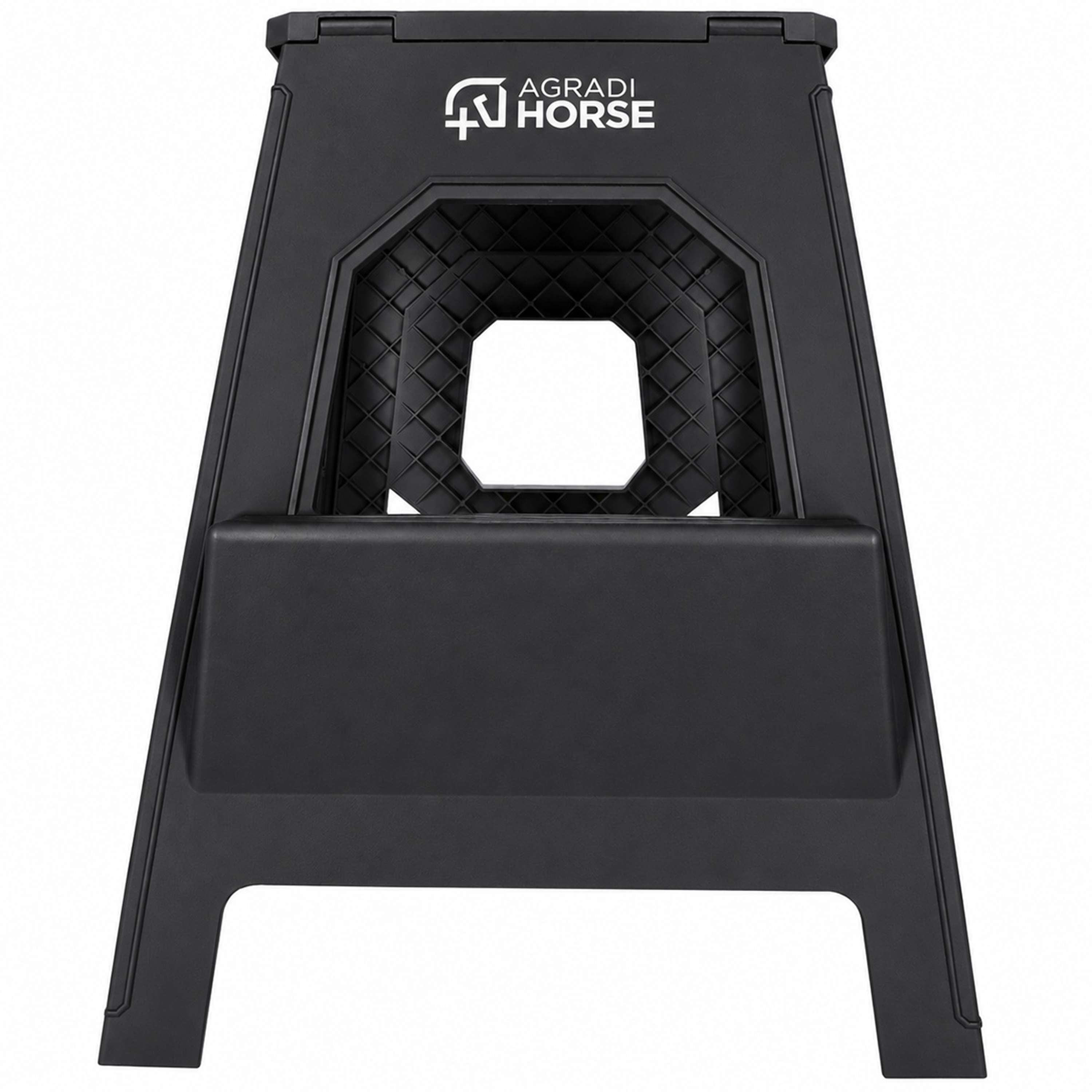 Agradi Horse Escalón/Taburete Plegable XH 49cm Negro
