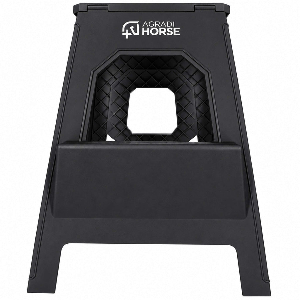 Agradi Horse Escalón/Taburete Plegable XH 49cm Negro