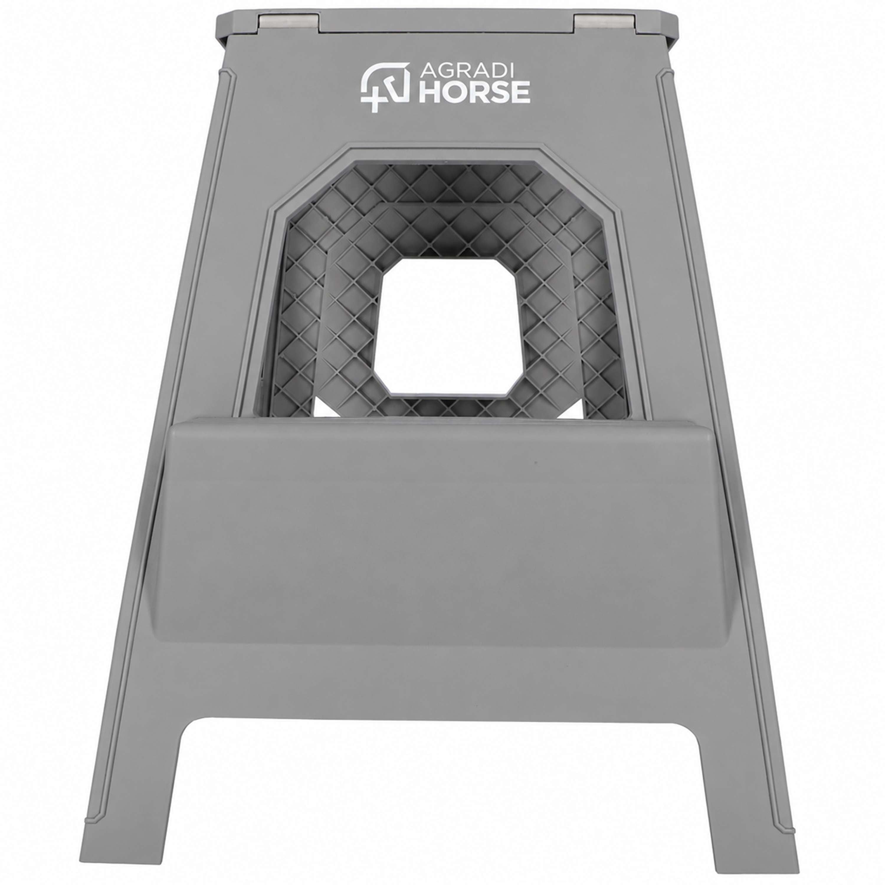 Agradi Horse Escalón/Taburete Plegable XH 49cm Gris