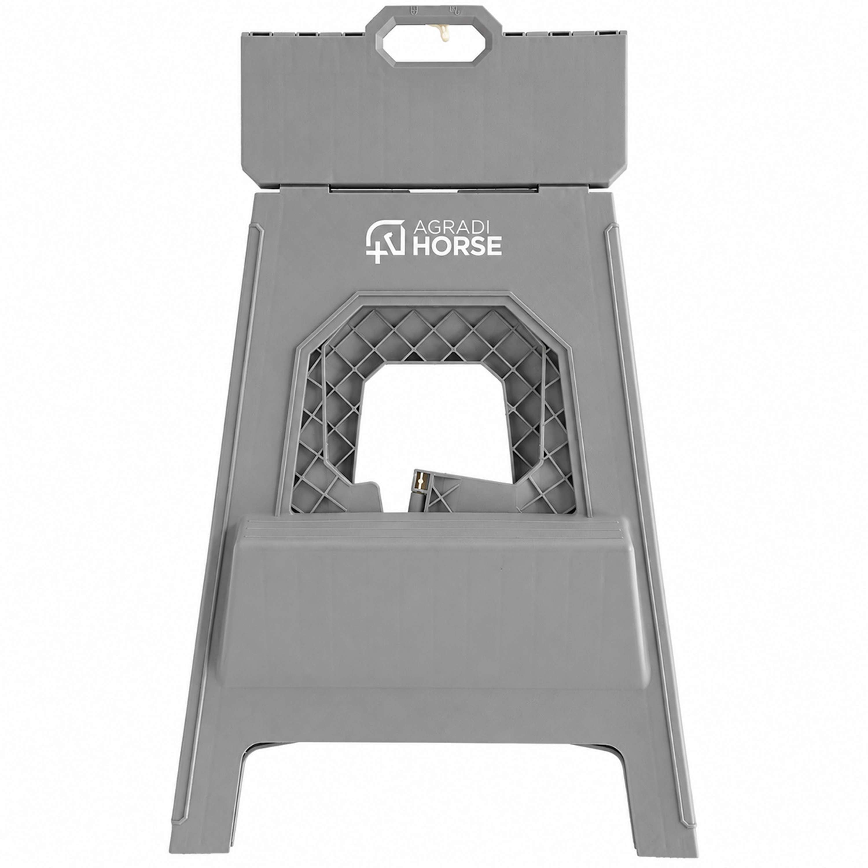 Agradi Horse Escalón/Taburete Plegable XH 49cm Gris