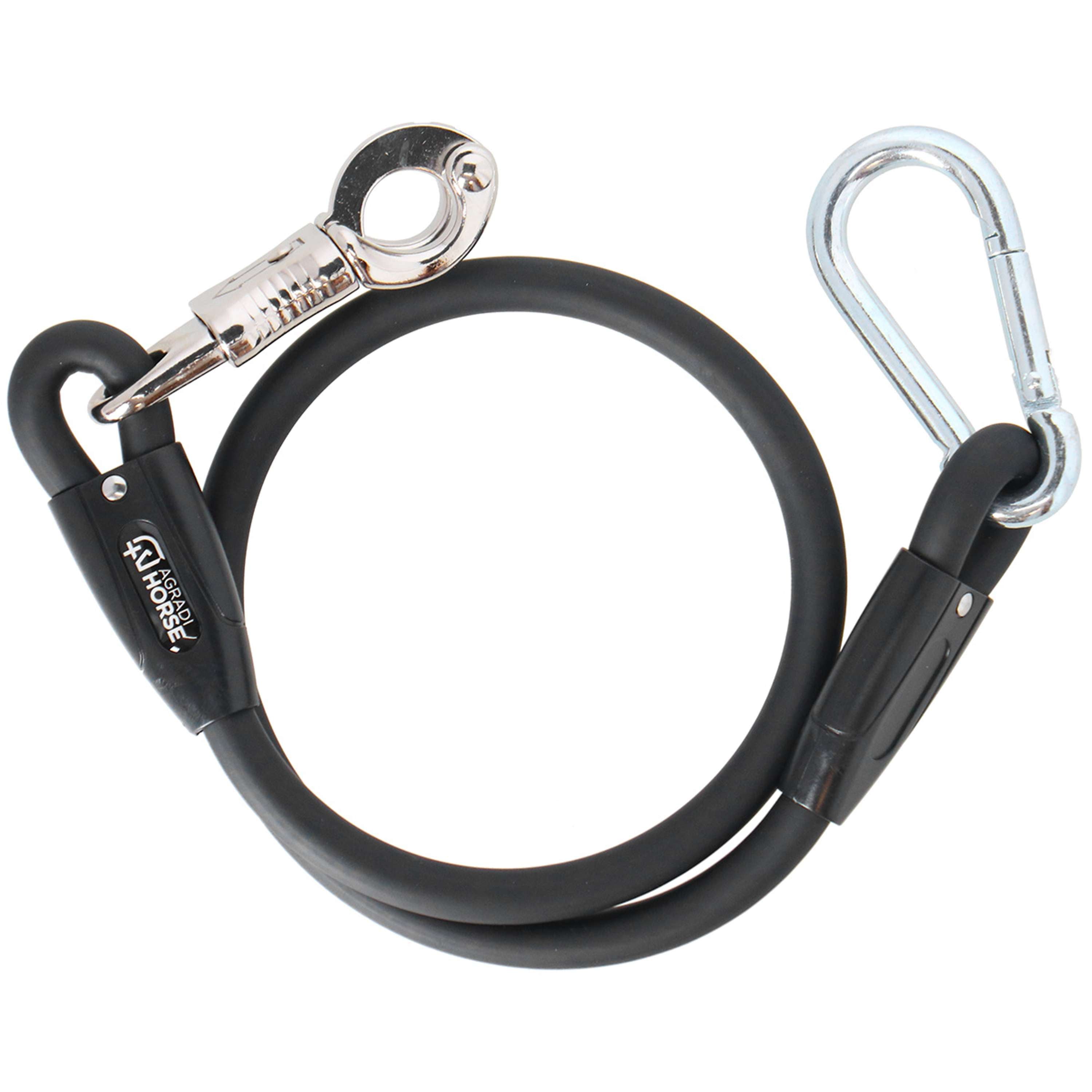 Agradi Horse Cuerda de amarre Silicone Negro
