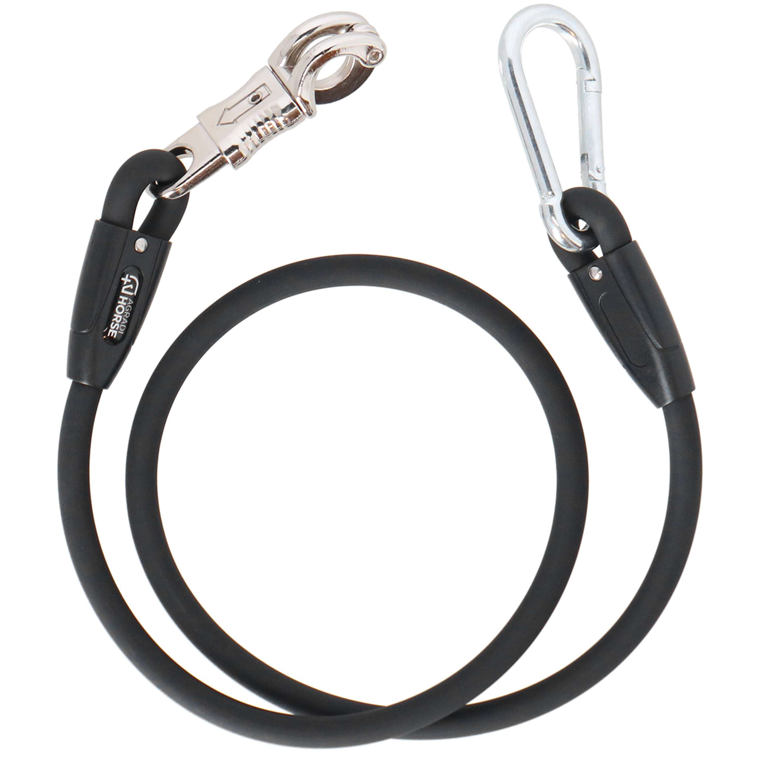 Agradi Horse Cuerda de amarre Silicone Negro