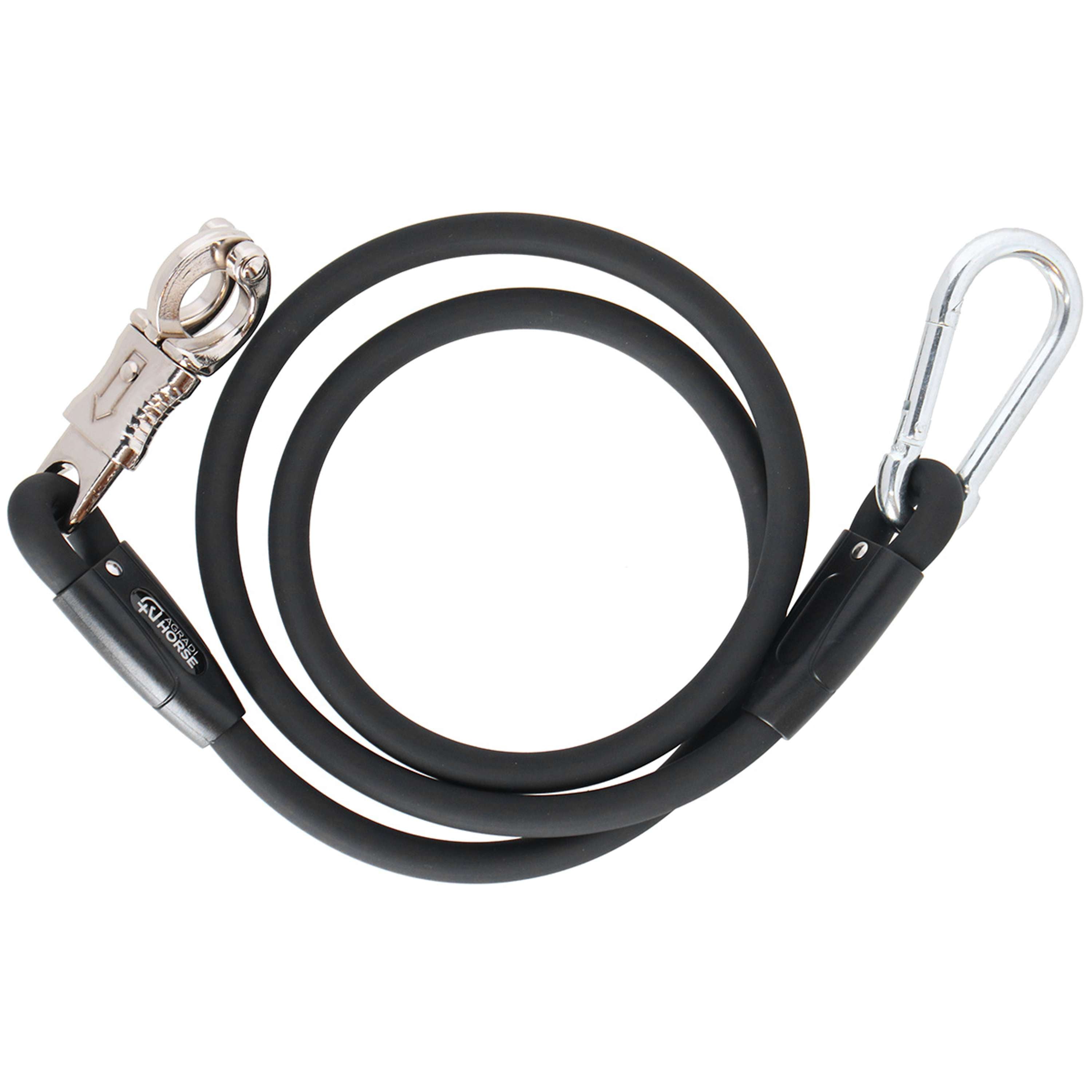Agradi Horse Cuerda de amarre Silicone Negro