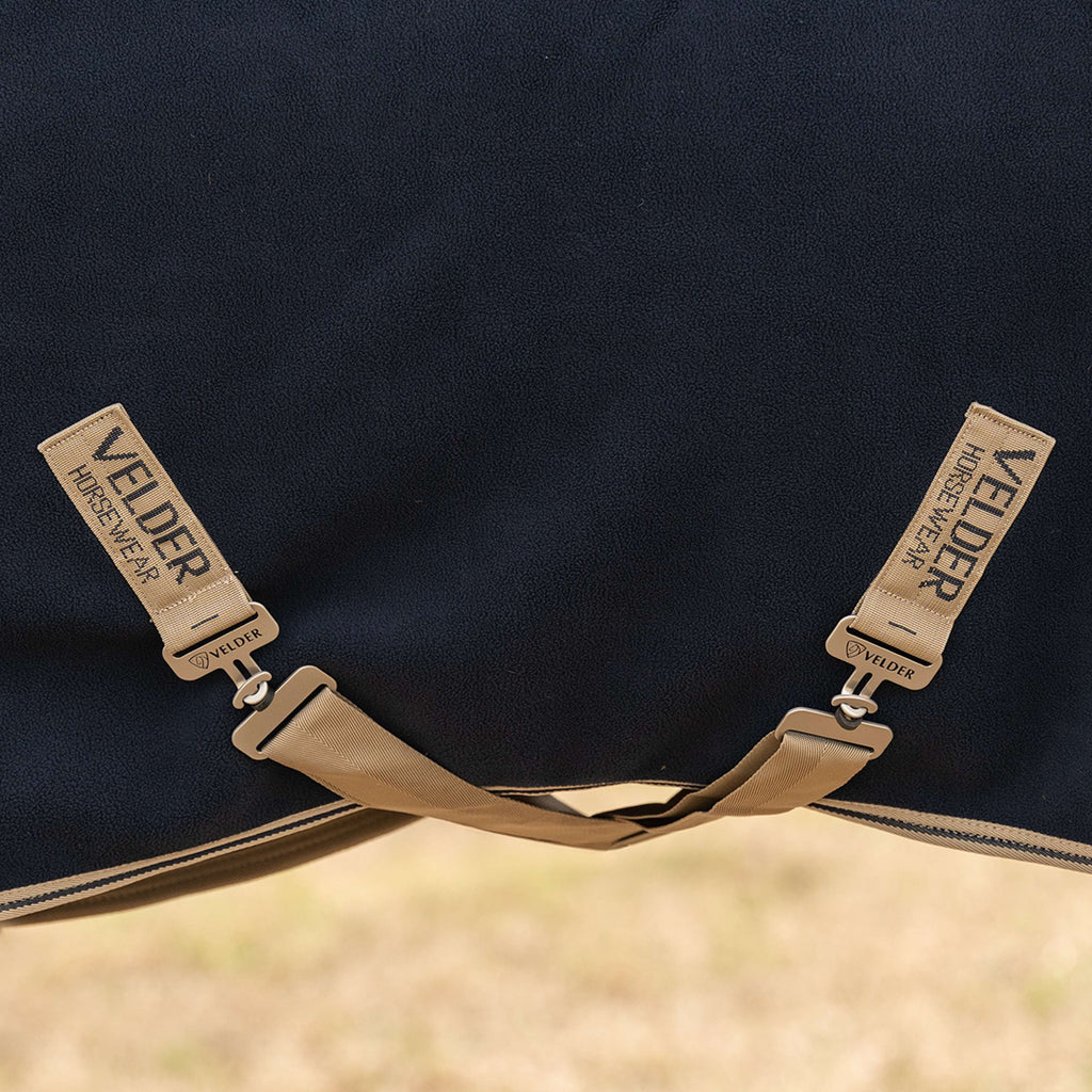 Velder Horsewear Premium Deluxe Fleece Cooler with Collar Navy/Check