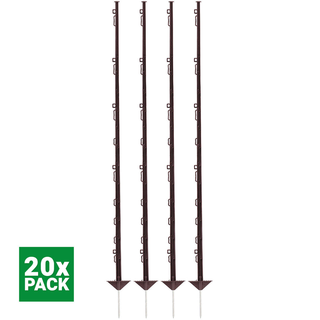 Agradi Power Poste de pradera Classic 150cm 20 Piezas Marron