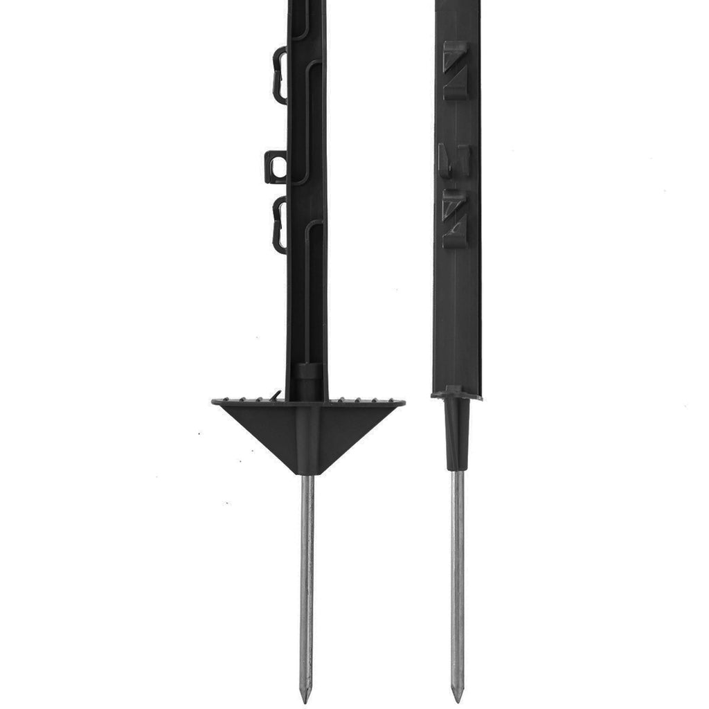 Agradi Power Poste de pradera Classic 125cm 20 Piezas Negro