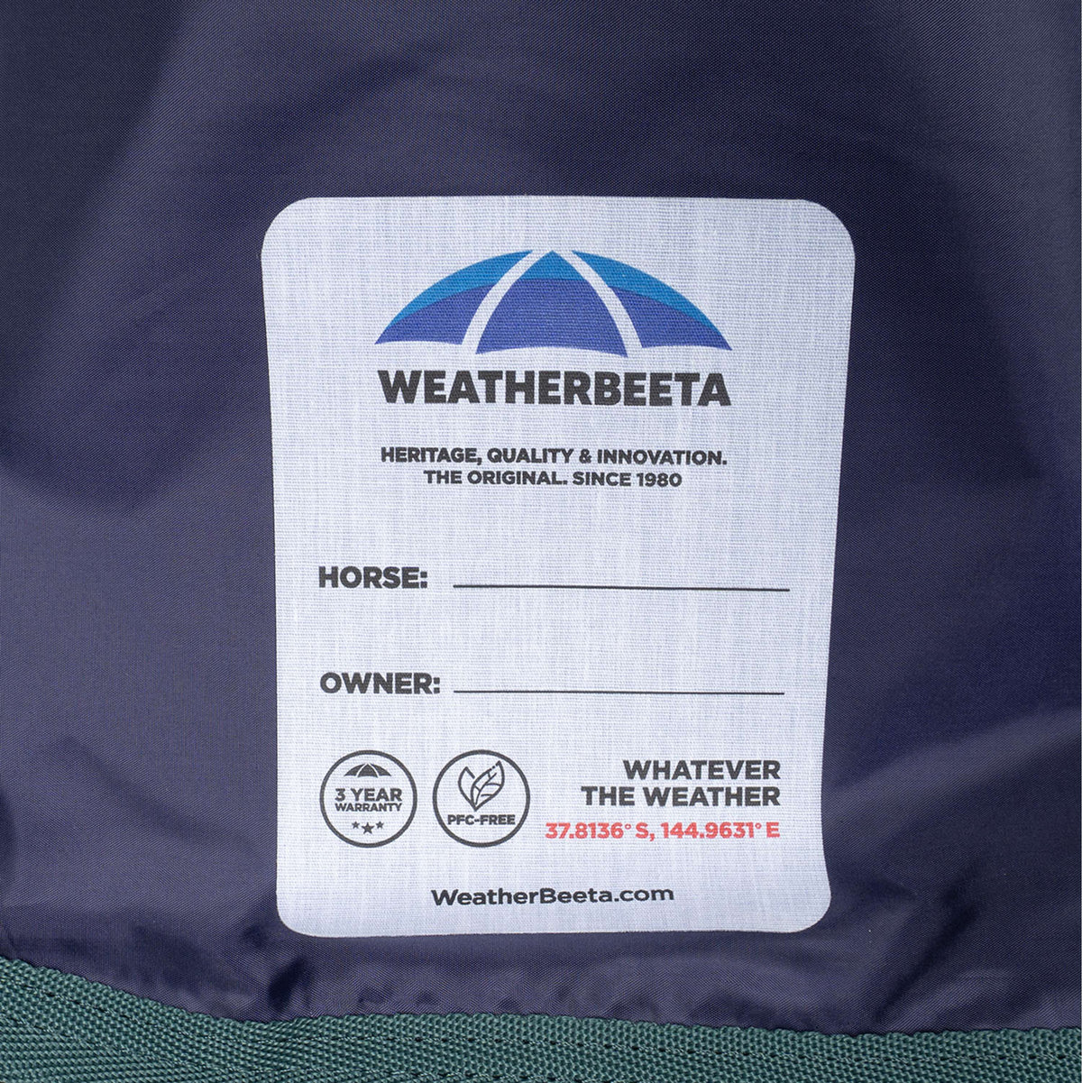 WeatherBeeta ComFiTec Plus Dynamic Turnout High Neck 220g Navy/Forest Green