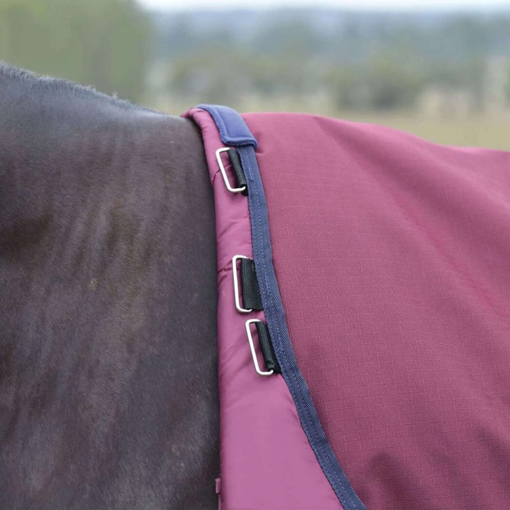 WeatherBeeta ComFiTec Essential Turnout Detach-A-Neck 50g Burdeos/Azul Marino