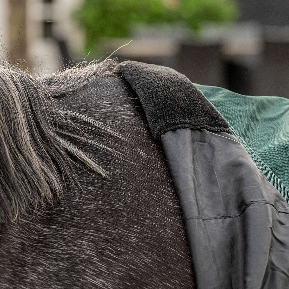 Agradi Horse Alfombra de Exterior 1200D 0gr Banda Reflectante Verde