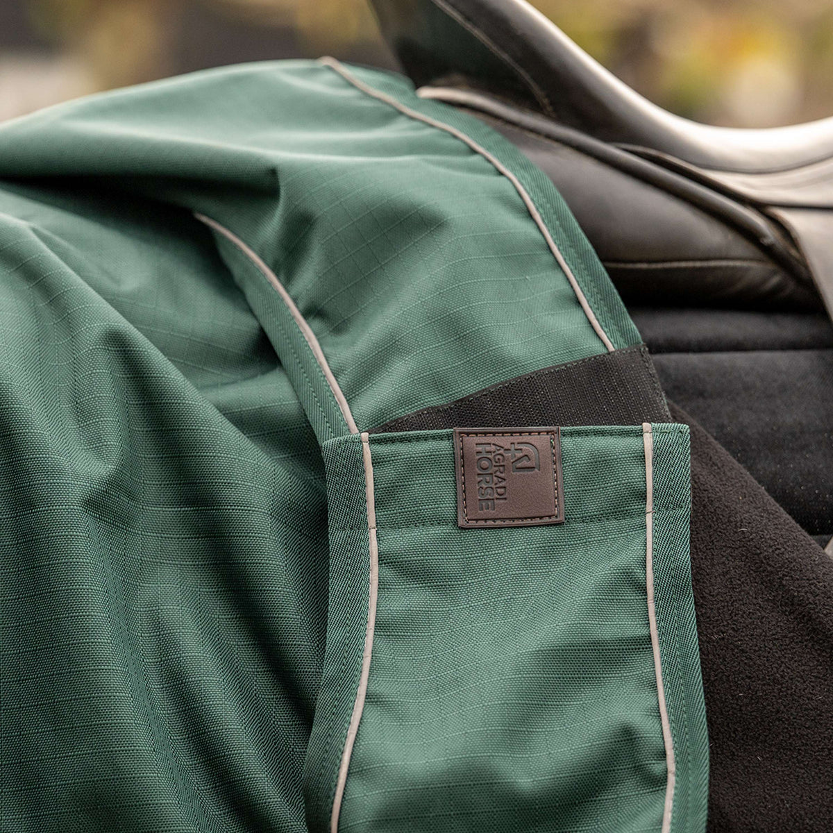 Agradi Horse Manta de ejercicio 1200D Banda Reflectante Verde