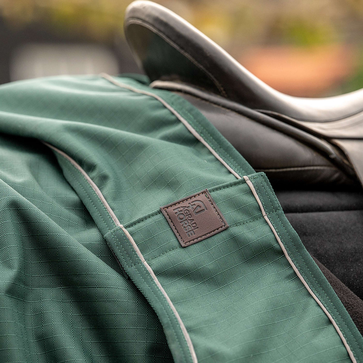 Agradi Horse Manta de ejercicio 1200D Banda Reflectante Verde