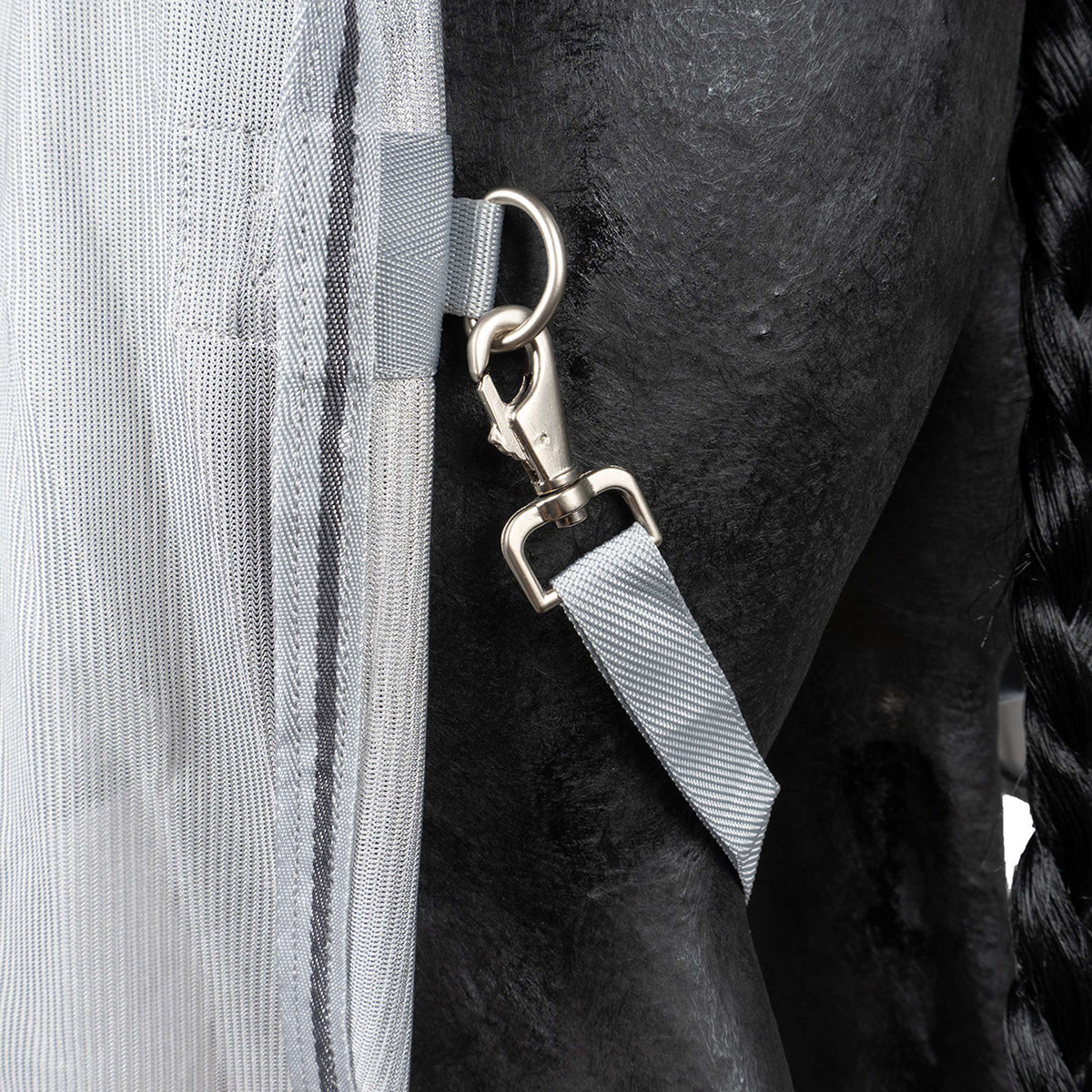 Waldhausen Manta Antimoscas Protect con Cuello Desmontable Plata<>Gris