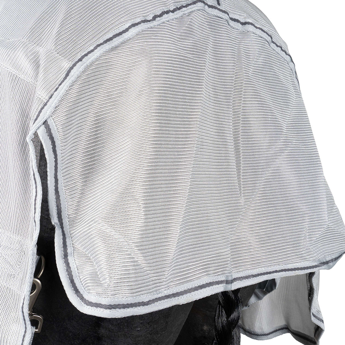 Waldhausen Manta Antimoscas Protect con Cuello Desmontable Plata<>Gris