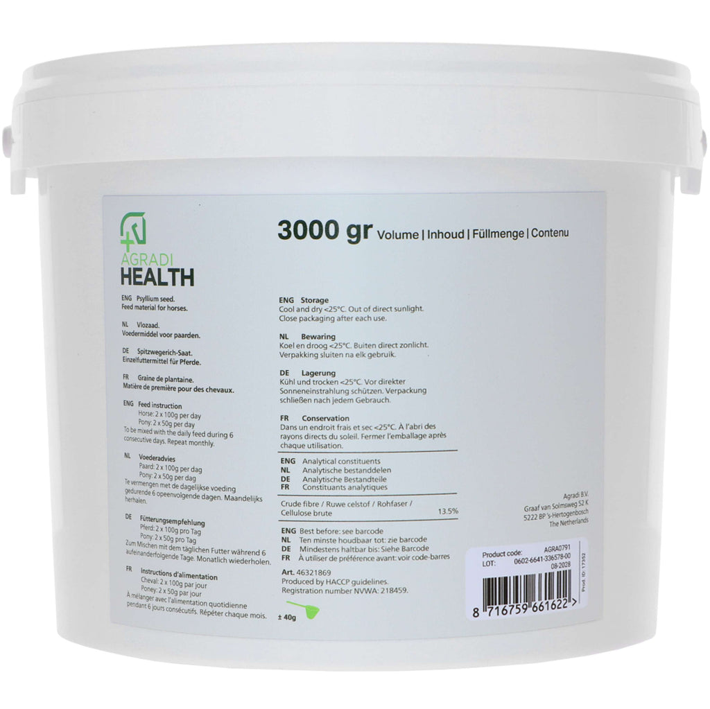 Agradi Health Cáscara de psyllium
