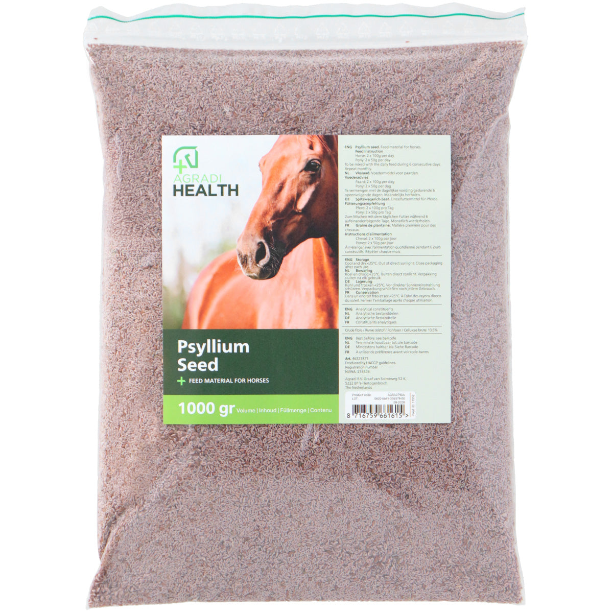 Agradi Health Cáscara de psyllium Paquete de recarga