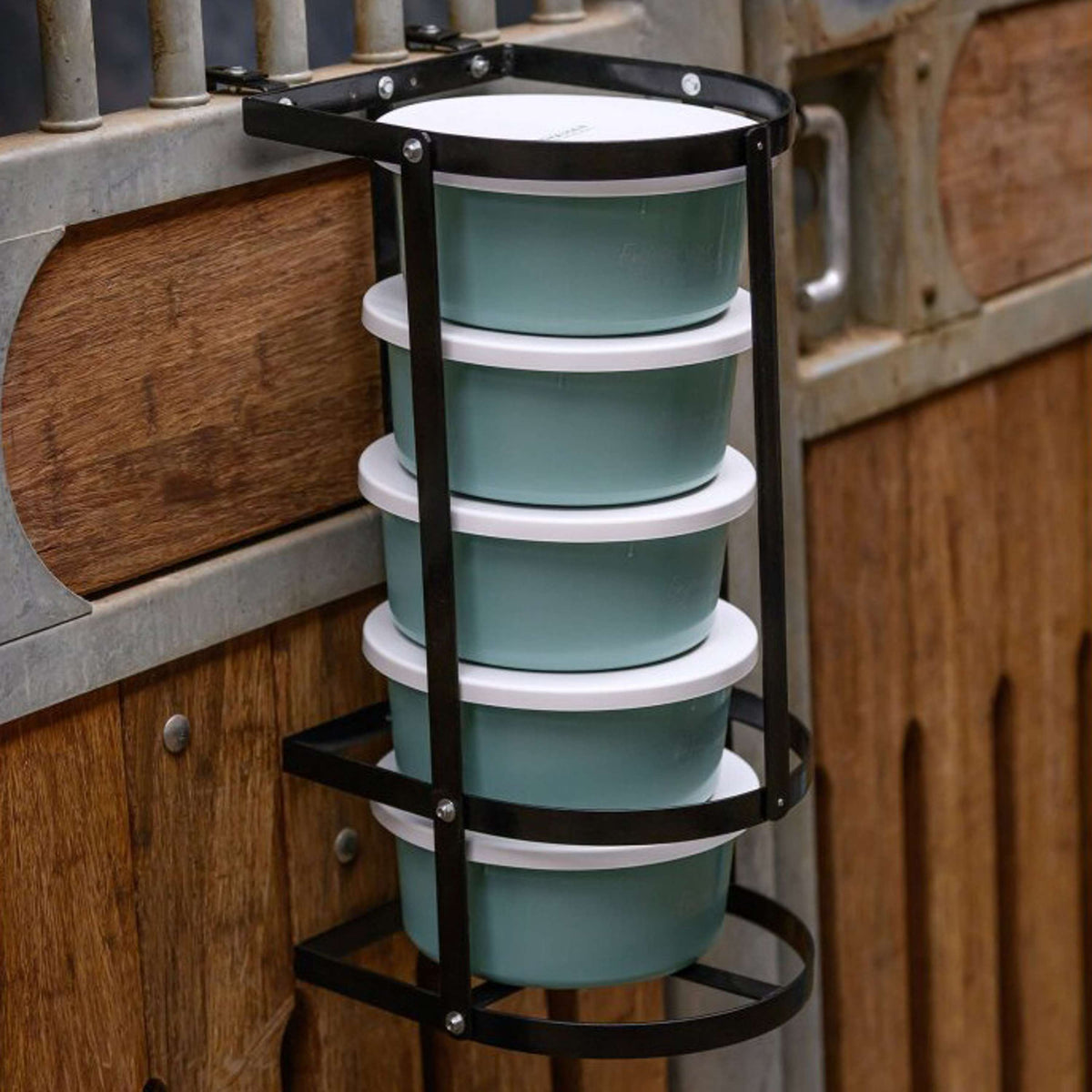 Waldhausen Soporte para Comedero para bandejas de 2 litros Negro