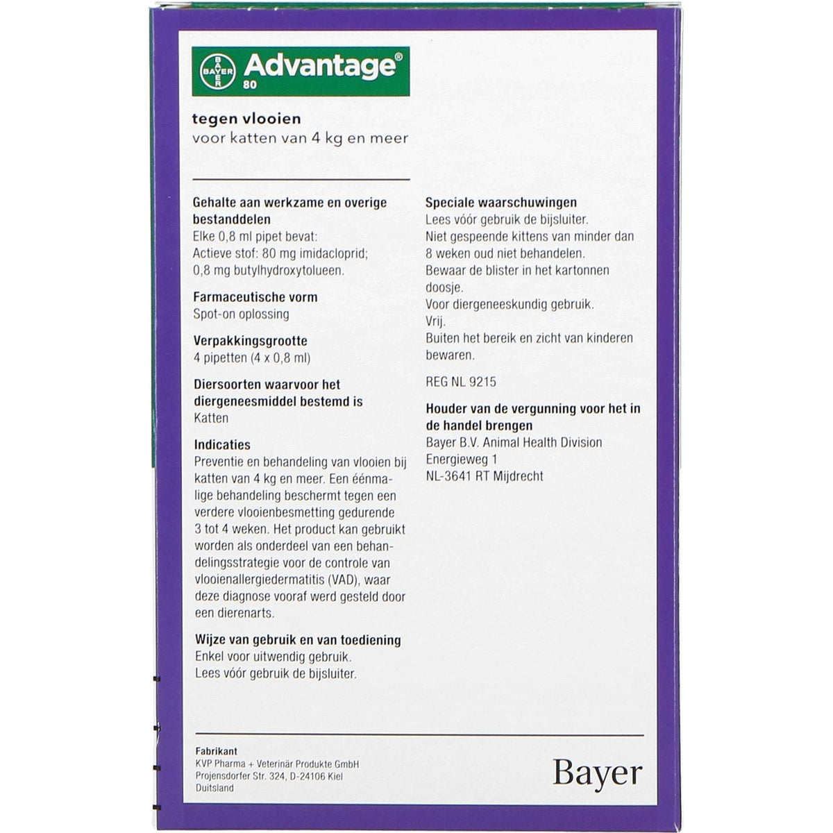Advantage Advantage 80 Spot-On Gato 4-8kg