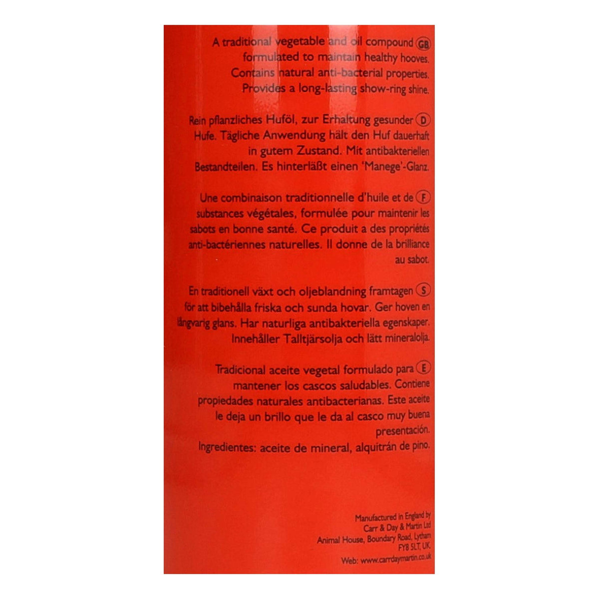 Carr & Day & Martin Aceite para Cascos Vanner & Prest