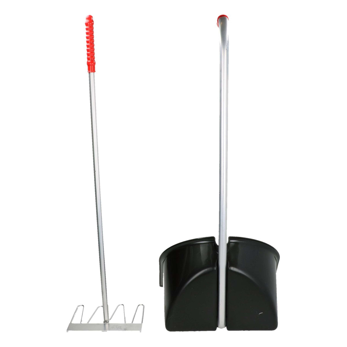 Kerbl Recogedor de excrementos Completo con Rastrillo Negro