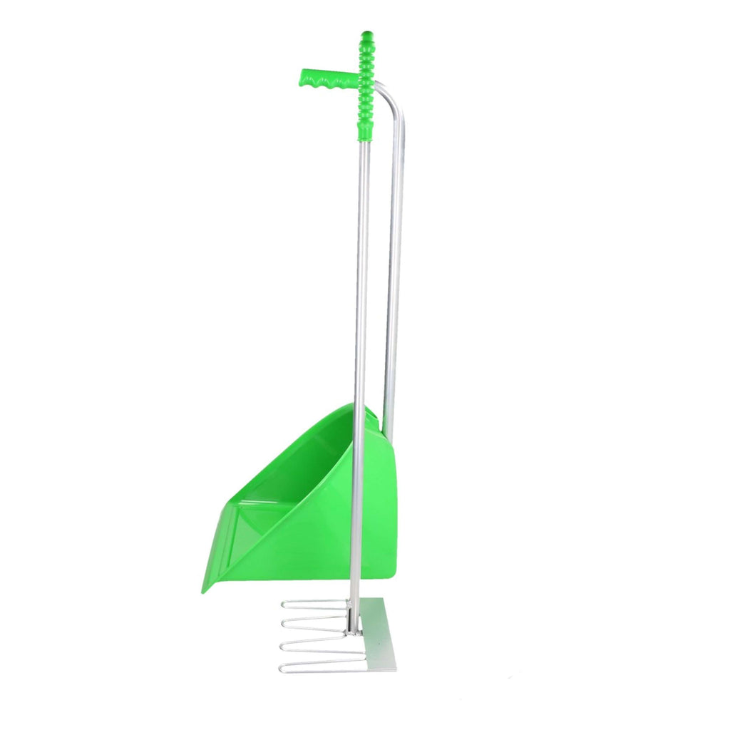 Kerbl Recogedor de excrementos Completo con Rastrillo Verde claro