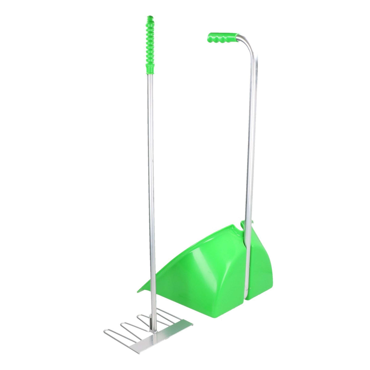 Kerbl Recogedor de excrementos Completo con Rastrillo Verde claro